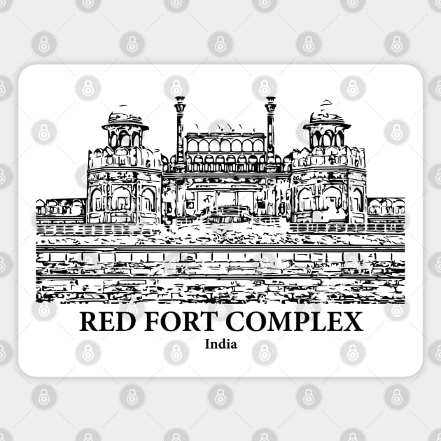 Red Fort Complex - India Magnet by Lakeric